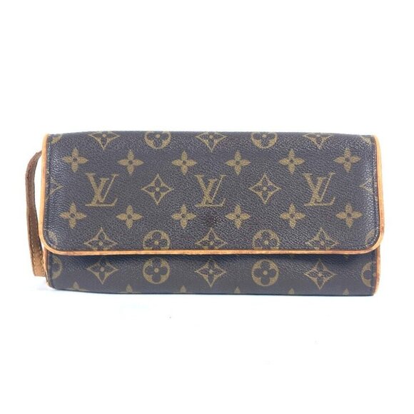 LOUIS VUITTON M51852 Monogram Pochette Twin GM Pochette 2WAY Clutch Shoulder Bag - Picture 1 of 15